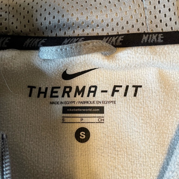 NIKE THERMA-FIT GREY FULL ZIP UP HOODIE - Picture 3 of 10